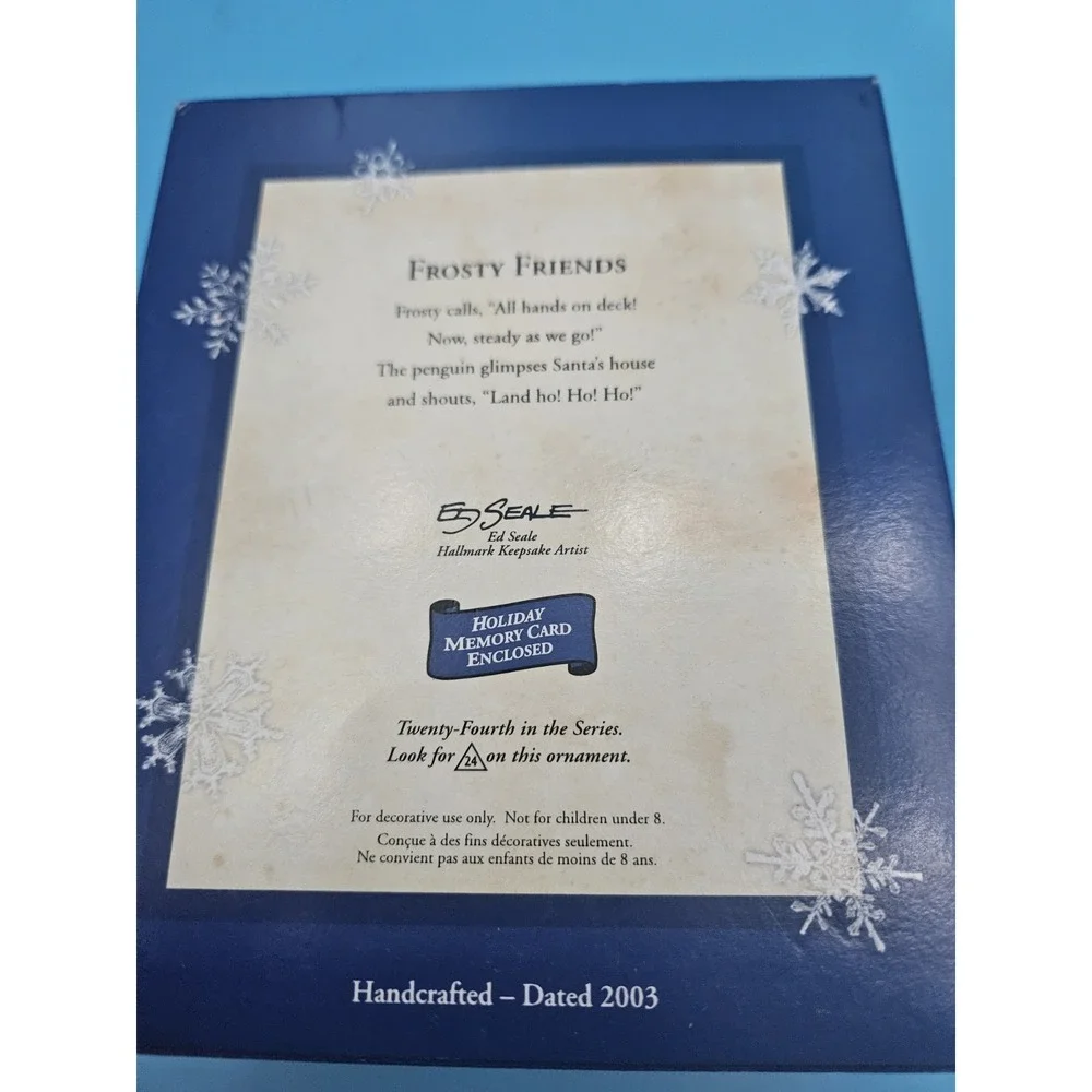 Hallmark Keepsake 2003 Frosty Friends Christmas Ornament #29 In Series